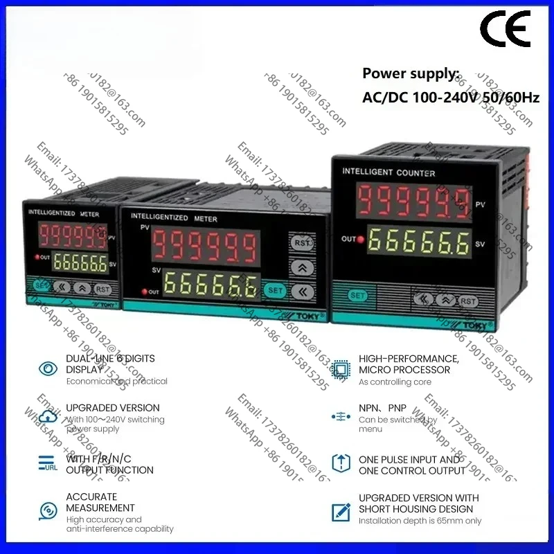 

Industrial Assembly Line Punch Counter Roller Automatic Induction Coil Intelligent Counter Meter Digital Display High Precision