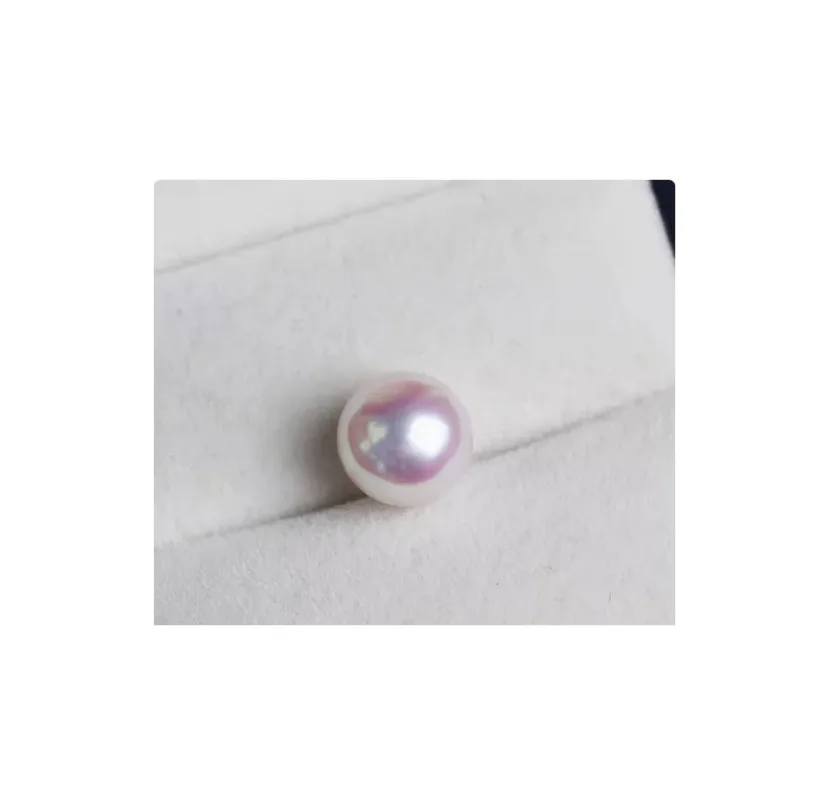 

Charming 10-11mm Natural Sea Genuine Round White Loose Pearls Undrilled Making Pendant Ring Earring