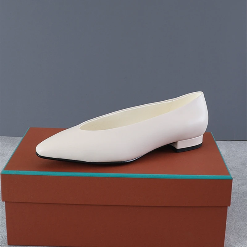 AIYUQI 2024 Women\'s Ballet Shoes New Retro Pointed Low Heel Fashion Women Formal Shoes Commuting Loafers Women