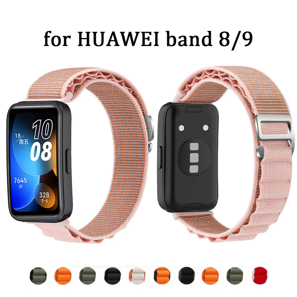 Sport band für Huawei Band 9 8 Zubehör verstellbares Handgelenk Nylon Alpin Loop Armband Correa Smart Watch Huawei Band 9 Armbänder
