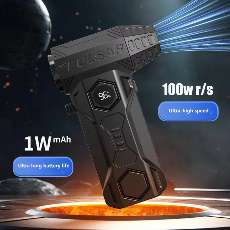 Midea 1000000RPM Ventilatore d'aria ad alta potenza Turbo Jet Ventilatore Motore brushless Turbo Ventola Velocità del vento 75 m/s 10000 mAh Ventilatore d'aria violento