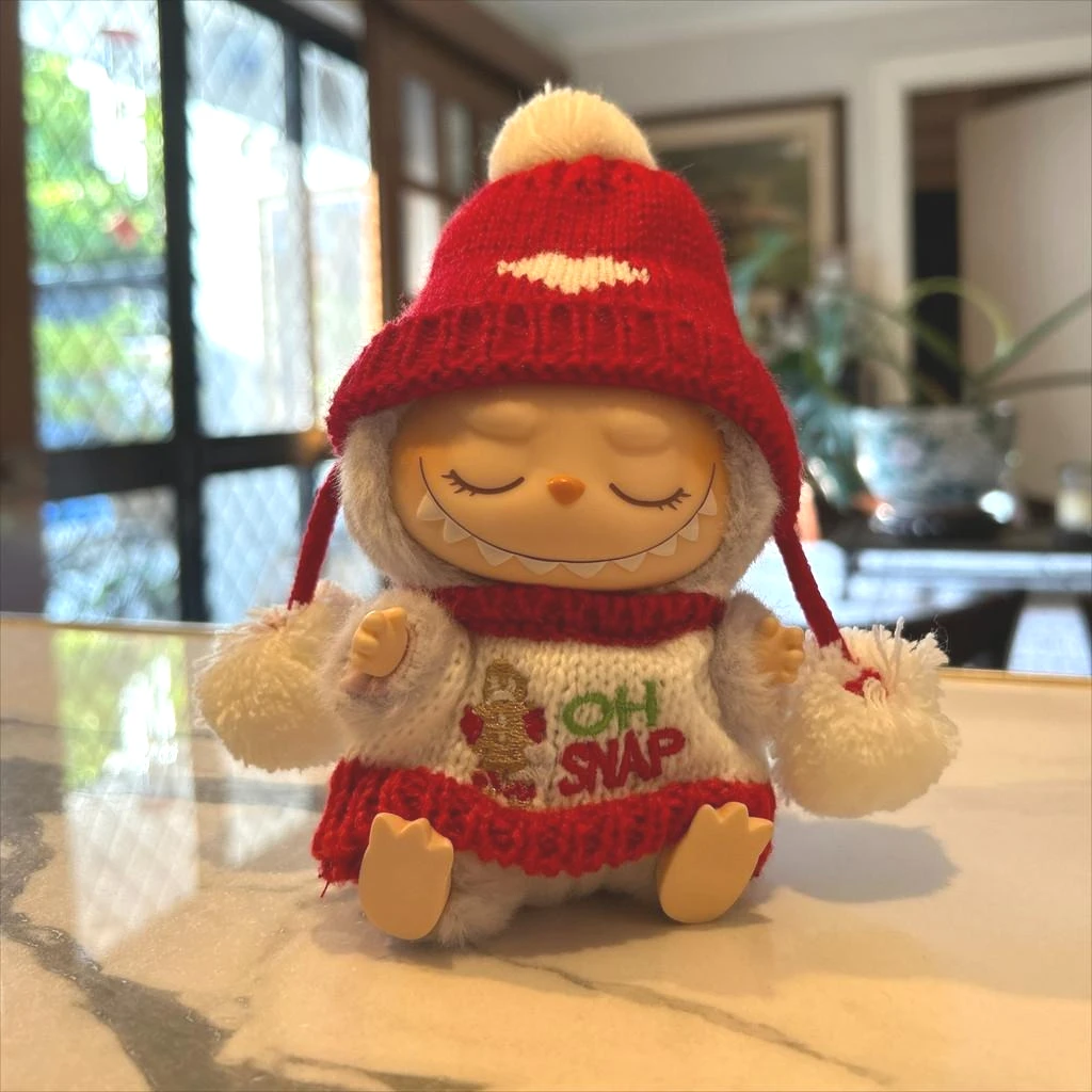 Mini Plush Doll'S Clothes Outfit Accessories For Labubu V2 christmas cookie man love hat Clothing for Labubu cloth