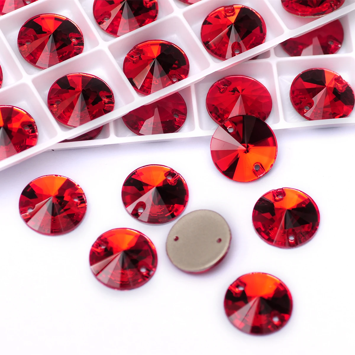 YANRUO 3200 Runde aufnähbare Rivoli-Strasssteine AAAAA Flache Rückseite Kleiderglassteine Nähsteine für Schmuck und Kleidung – Detail 21