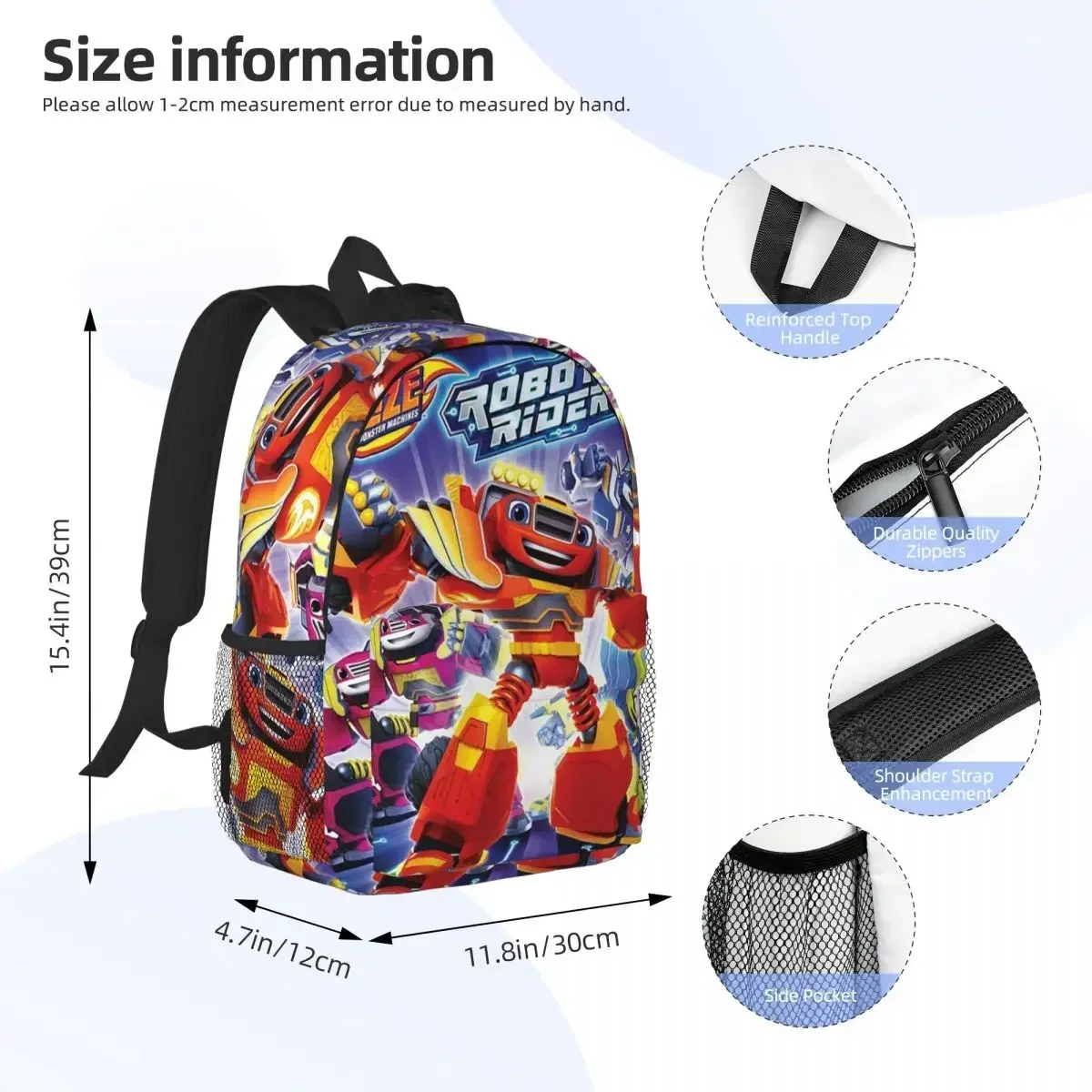 Blaze And The Monster Machines Backpack Hot Sale Daypack Large Capacity Boy Girls BookBag Shoulder Bags for Men Women School Bag