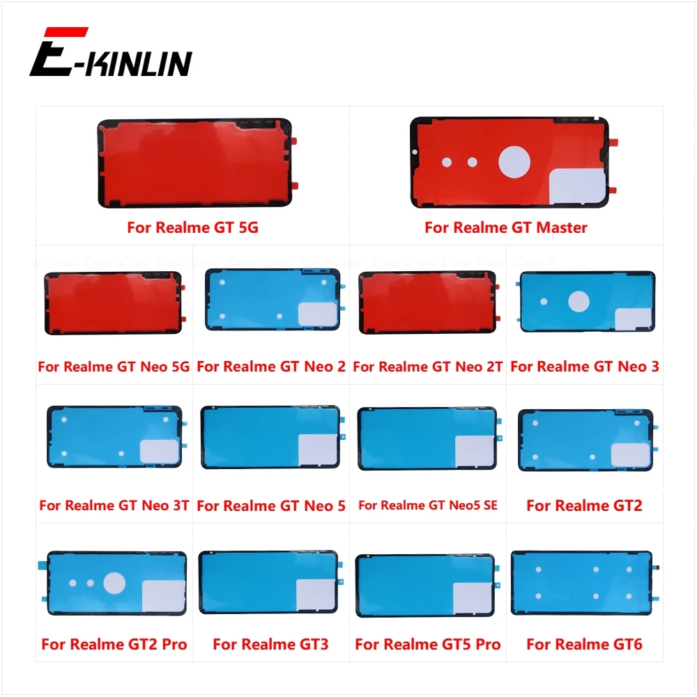 Rear Sticker Back Cover Adhesive Rear Door Glue Tape For OPPO Realme GT Master Neo 2 2T 3 3T 5 Neo5 SE GT2 GT3 GT5 GT6 Pro 5G