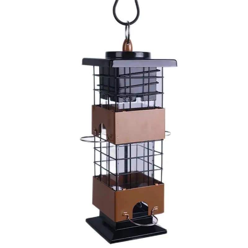 

Outdoor Smart Pressure Squirrel Metal Bird Cage Feeder Garden Wild Bird Food Feeding