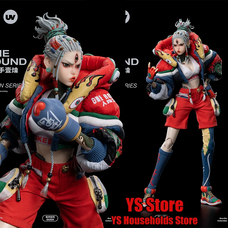 

Underverse UV202405 1/6 Girl Skeen Boxer Movable Action Figure Ghostly Punk Style Beautiful Chemistry 12" Female Soldier Model