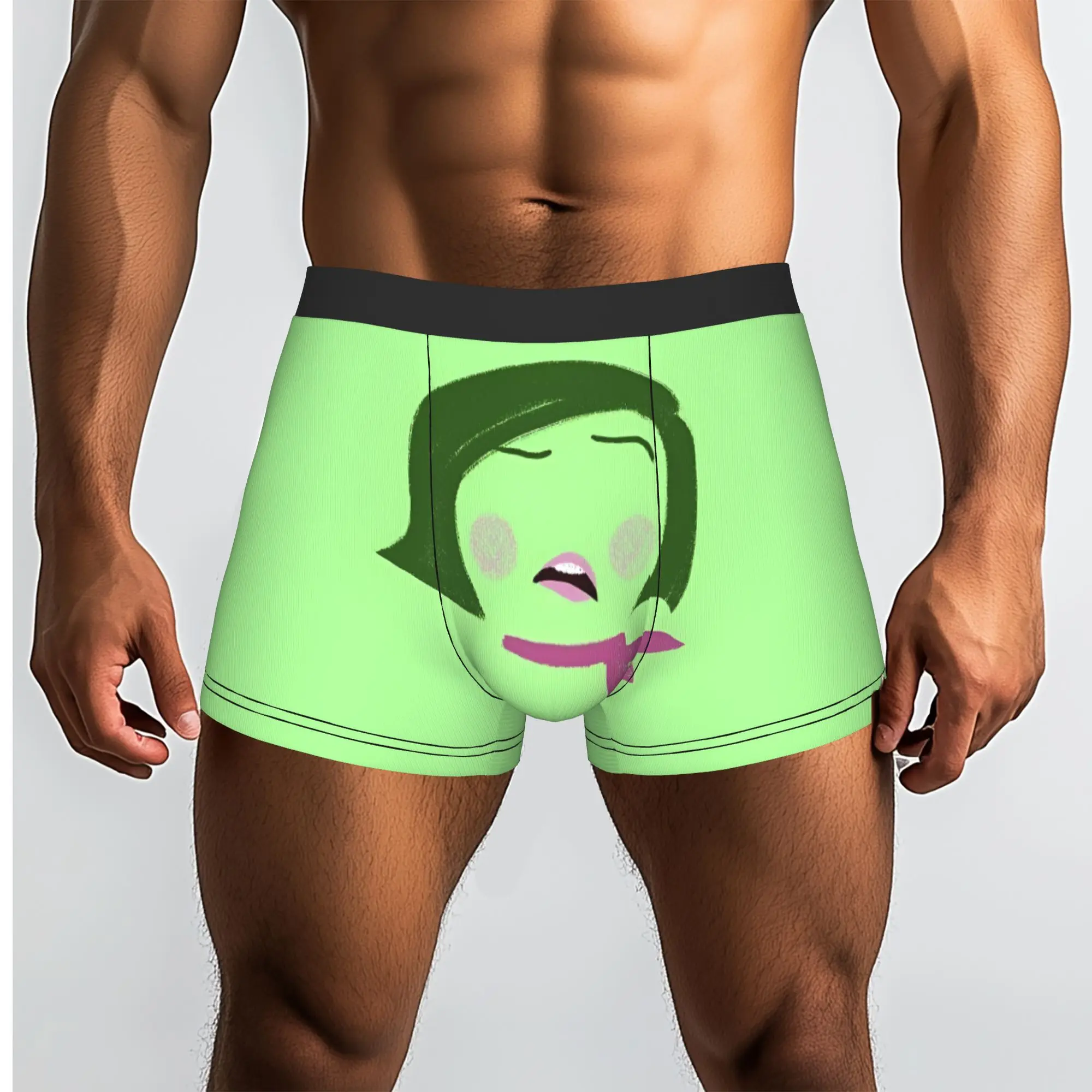Calzoncillos bóxer divertidos personalizados con diseño de dibujos animados, ropa interior masculina elástica, calzoncillos tipo slip