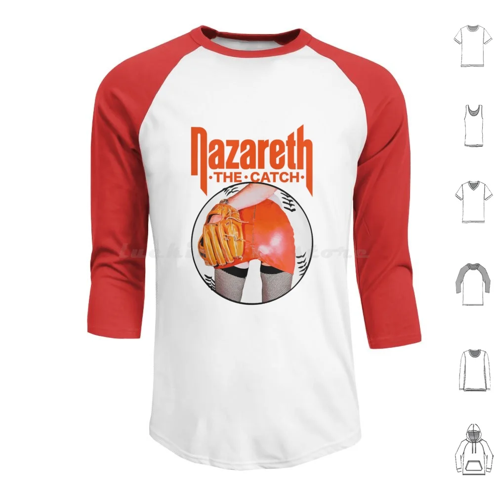 

Nazareth Band Rock Scotland Hard Formed In Dunfermline The Catch Винтажная толстовка с капюшоном из хлопка с длинными рукавами Nazareth Band Scotland