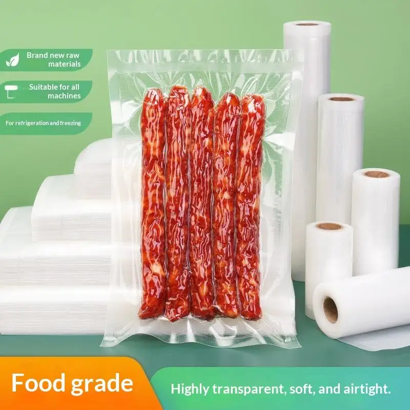 Vacuum Sealer Bags Rolls Heavy Duty Durable 500cm Food Grade for Home Kitchen Food Preservation Packaging