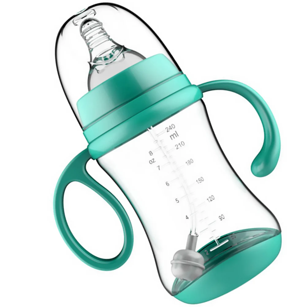 

Wide Mouth Bottle Heat Resistant Silicone 360 Degree Safe Durable Milk Powder Feeding Travel Lightweight