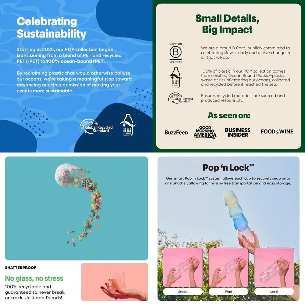 

48-Pack Crystal Clear, Premium, Recyclable 16oz Plastic Mason Jars