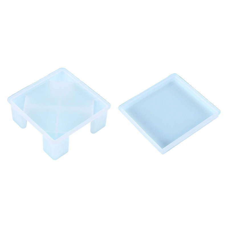 Storage Box Epoxy Resin Mold Cup Mat Mug Pad Silicone Mould DIY Crafts Home Decorations Casting Tool