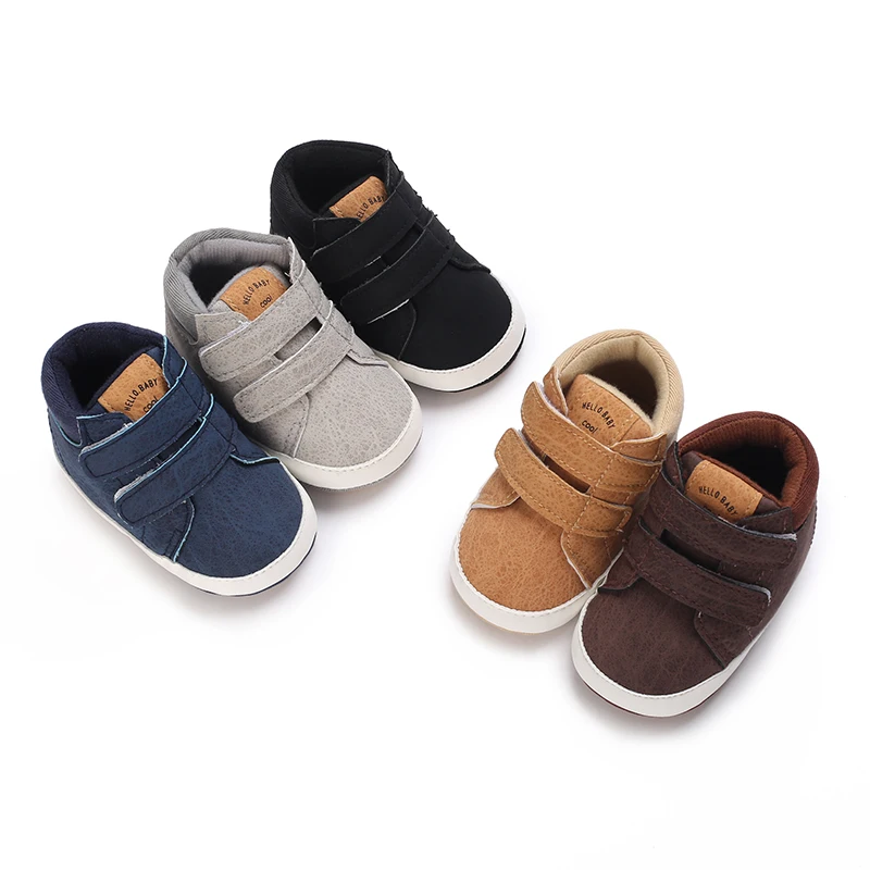 Modische und schlichte High-Top-Schuhe aus Stoff für Frühling und Herbst, bequeme Baby-Laufschuhe mit weicher Sohle. – Detail 4