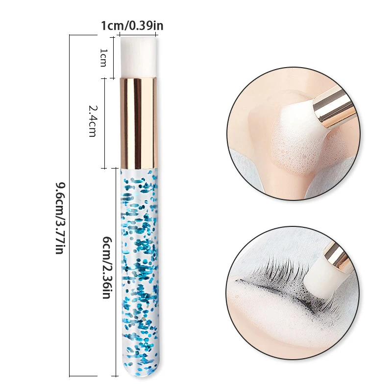 แปรงทําความสะอาดขนตา Lash EXTENSION Applicator คริสตัล Microbrush Eyebrow Lashes แปรงแชมพูจมูก Pore เครื่องมือทําความสะอาด