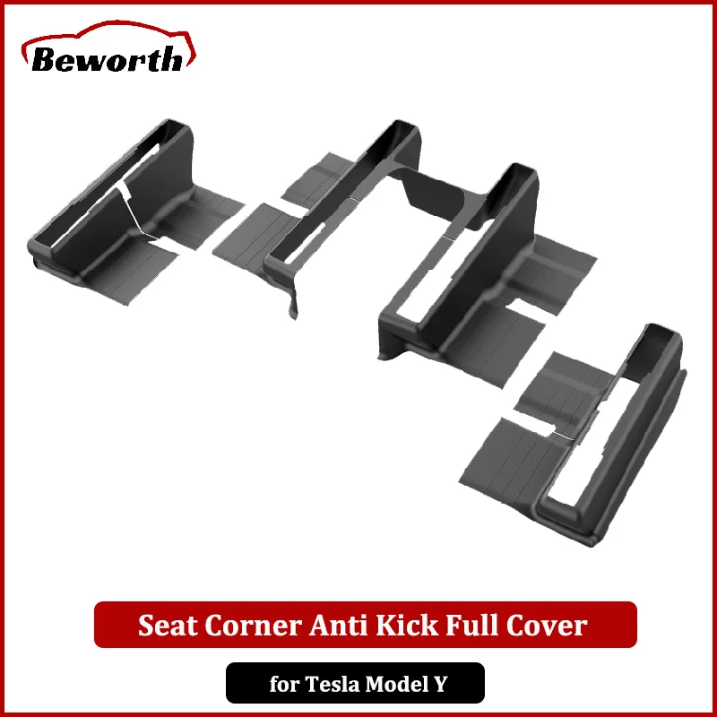 

for Tesla Model Y 2023 Seat Corner Guard Seat Rail Slide Anti Kick Full Cover Dust-proof Protection Parts Interior Accessories