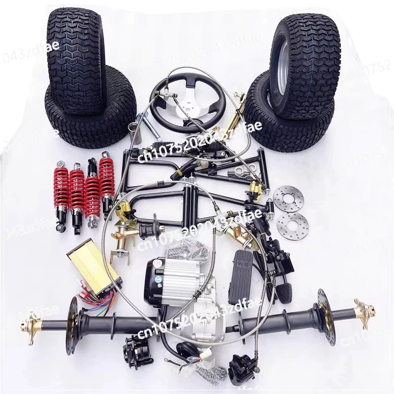 

Electric Kart Accessories Front Disc Brake Suspension Steering Machine Differential Shaft Drive Rear Axle Motor 6 Inches
