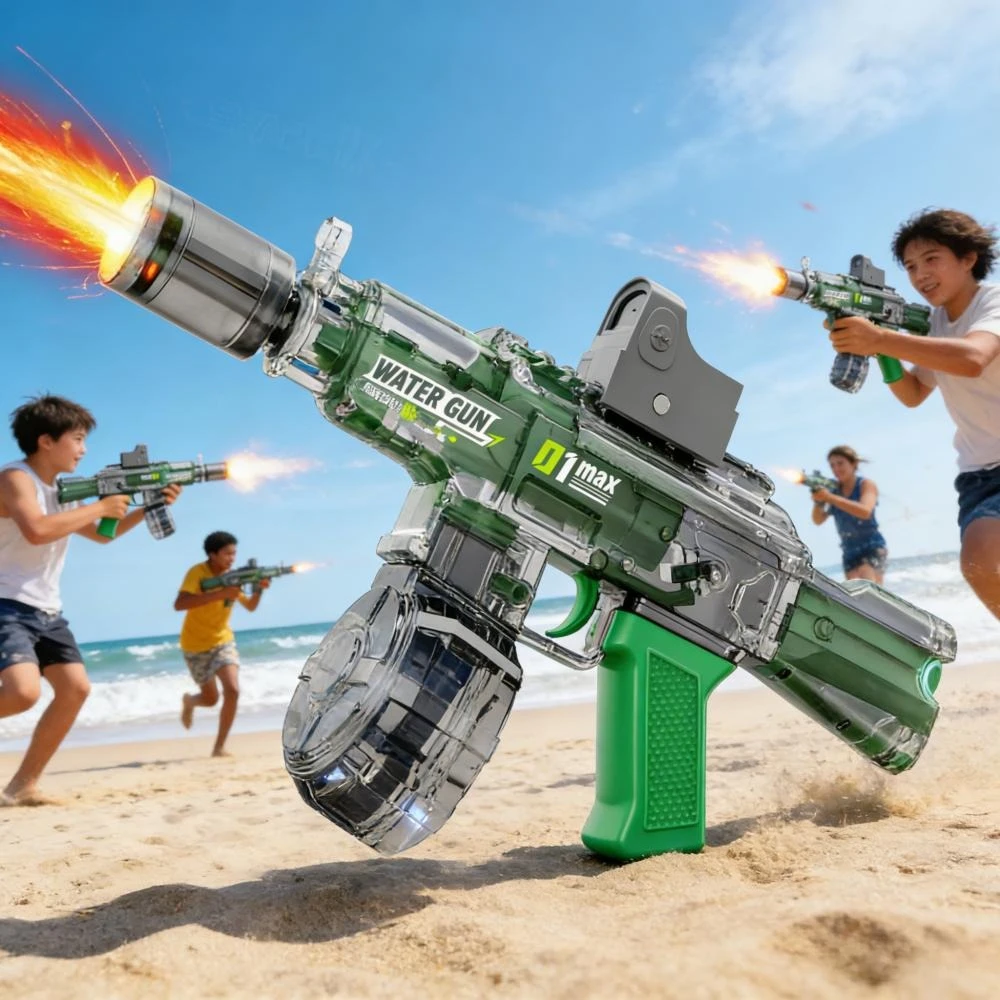 

Electric Water Gun with Realistic Flame Effect High Speed Squirt Gun for Beach Party and Backyard Battles Gift for Adults Kids