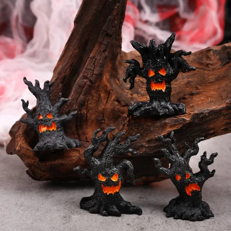 10/1pcs Mini Dryad Shape Micro Landscape Ornaments Halloween Horror Dryad Resin Craft Ornament for Halloween Party Home Decor