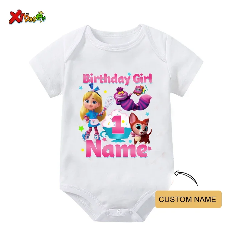 Birthday Girl T Shirt for Kids Family Matching Outfits Toddler Baby Shirs Family Look Clothing Custom Name Mother Kids Clothing