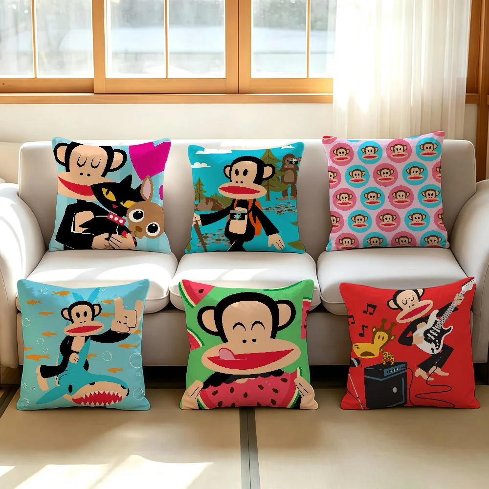 Cartoon P-Paul F-Frank cushion cover Anti-dustmite Sofa Cushion Decorative Office Cover Lounge Area Indoor & Outdoor Use