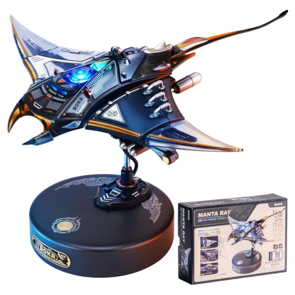 Robotime Rokr Manta Ray Kits de modelos de plástico mecánicos para adultos para construir rompecabezas 3D decoración Idea de regalo para coleccionistas de juguetes hombres