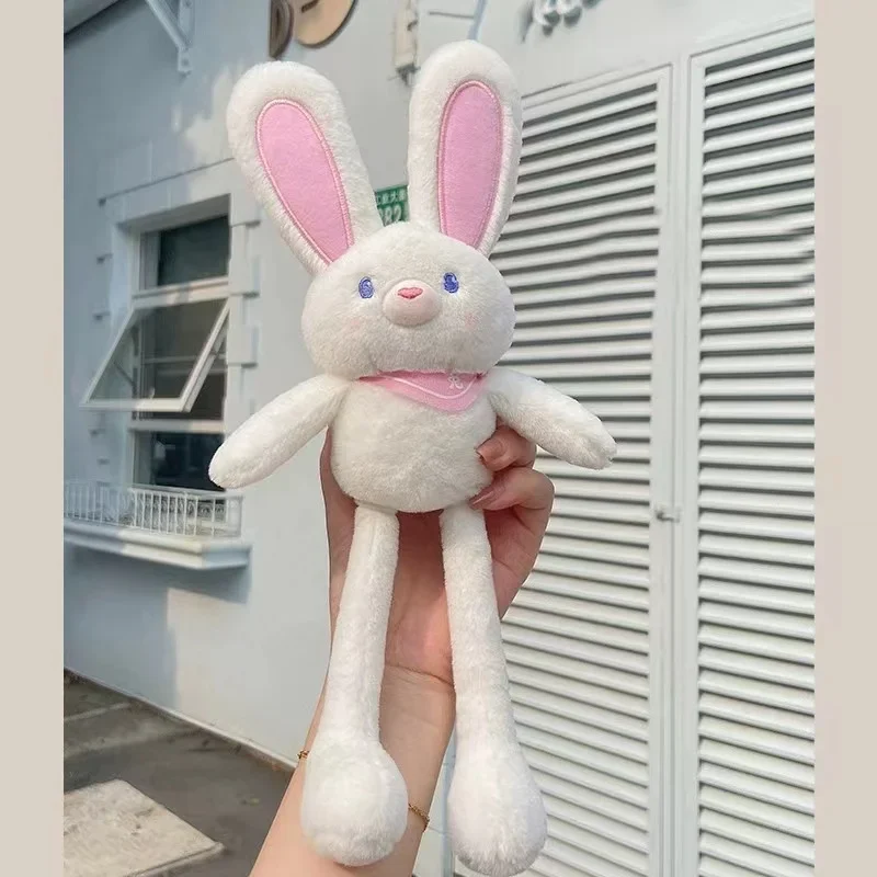 28cm Pulling Ears Rabbit Plush Toy Baby Toys Soft Bunny Doll Children Toys Gifts for Girls Keychain Plushies Toys for Children