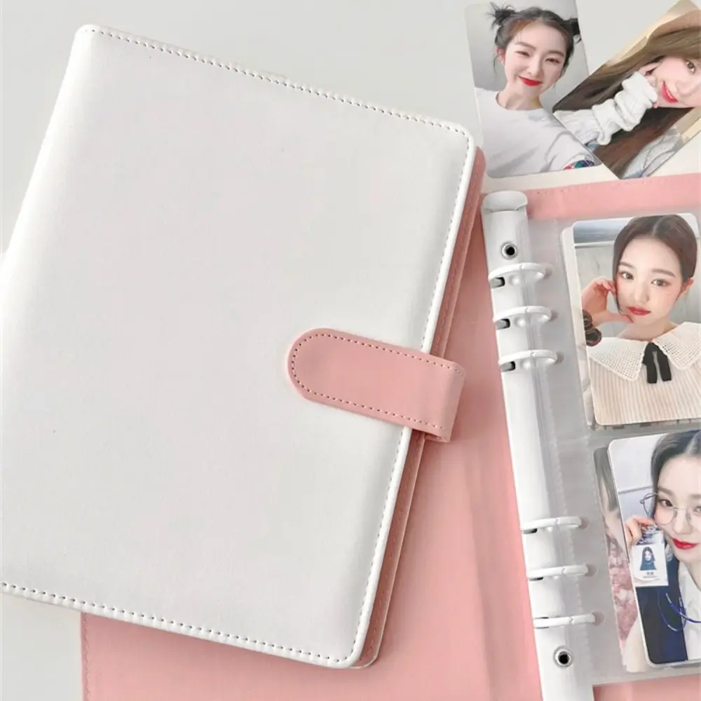 Korean Card Album Color Block A5 High Beauty DIY Card Girl Storage Magnetic Buckle Album