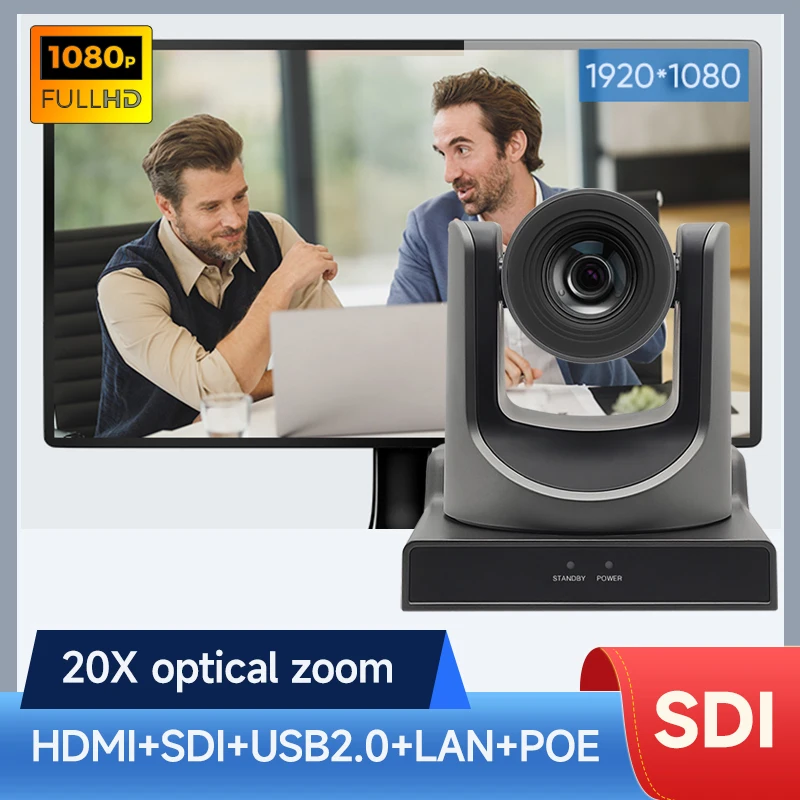 Zoom ottico 20X Videoconferenza con telecamera Zoom digitale 16X per lo streaming live in chiesa