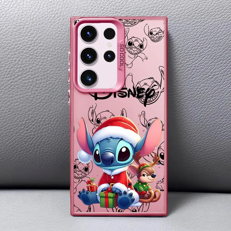 Coque en silicone antichoc pour Samsung Galaxy, S24, S23, S22 Ultra, S20 FE, S21 Plus, Note 20, coque de téléphone Disney, point de Noël