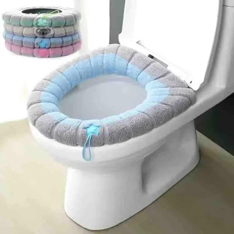 

1-6 шт. бытовой растягивающийся коврик для сиденья унитаза, более толстые накладки на сиденье унитаза для ванной комнаты, мягкие удобные чехлы на сиденье унитаза