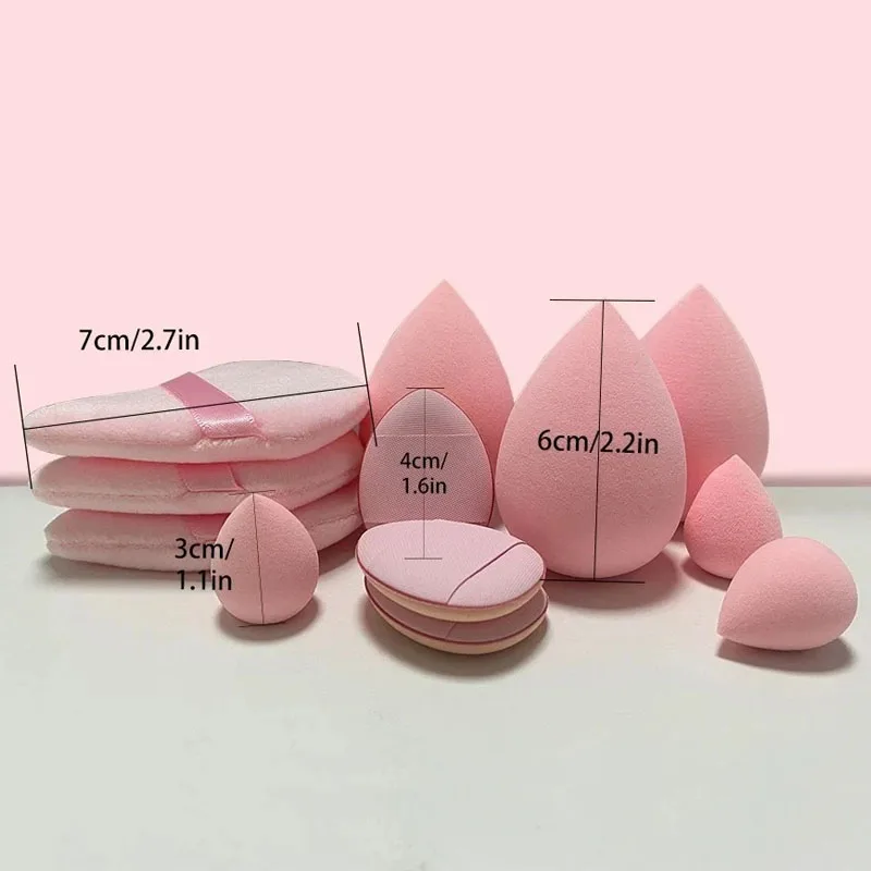 12 teile/satz Trocken Nass Make-Up Schwamm Mini Kissen Lose Pulver Puffs Weiche Foundation Schwamm Schönheit Ei Für Anfänger Make-Up-Tools
