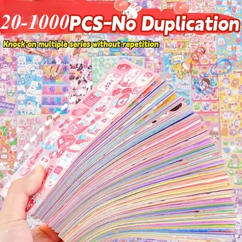 20-1000 pçs adesivos bonitos kawaii dos desenhos animados adesivo a laser sem repetição para o diário criança diy estudantes da escola decoração papelaria