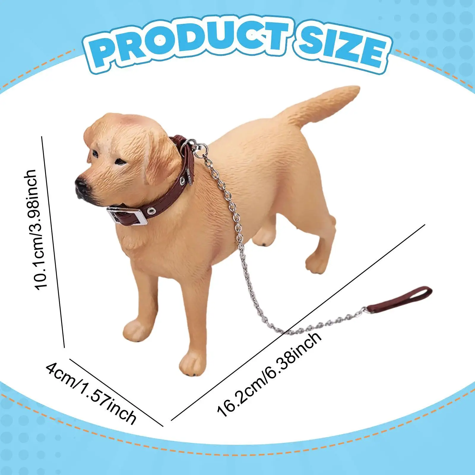 Accesorios de figuras de acción de perro 1/6, decoración de Diorama, accesorios de fotografía, figura de Labrador de decoración de micropaisaje pintada