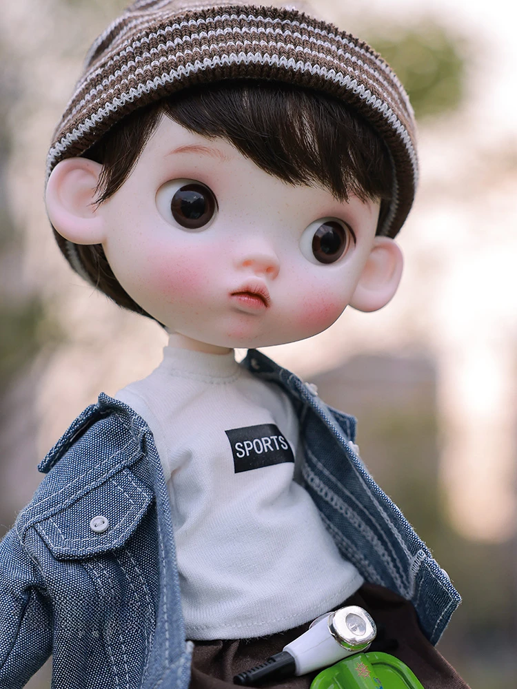 6-point Bjd Doll Sibyl Su Su Modern Casual Cowboy Wears A Full Set of Big-headed Voxel Joint Dolls 1/6 BJD 30cm Dolls Gift