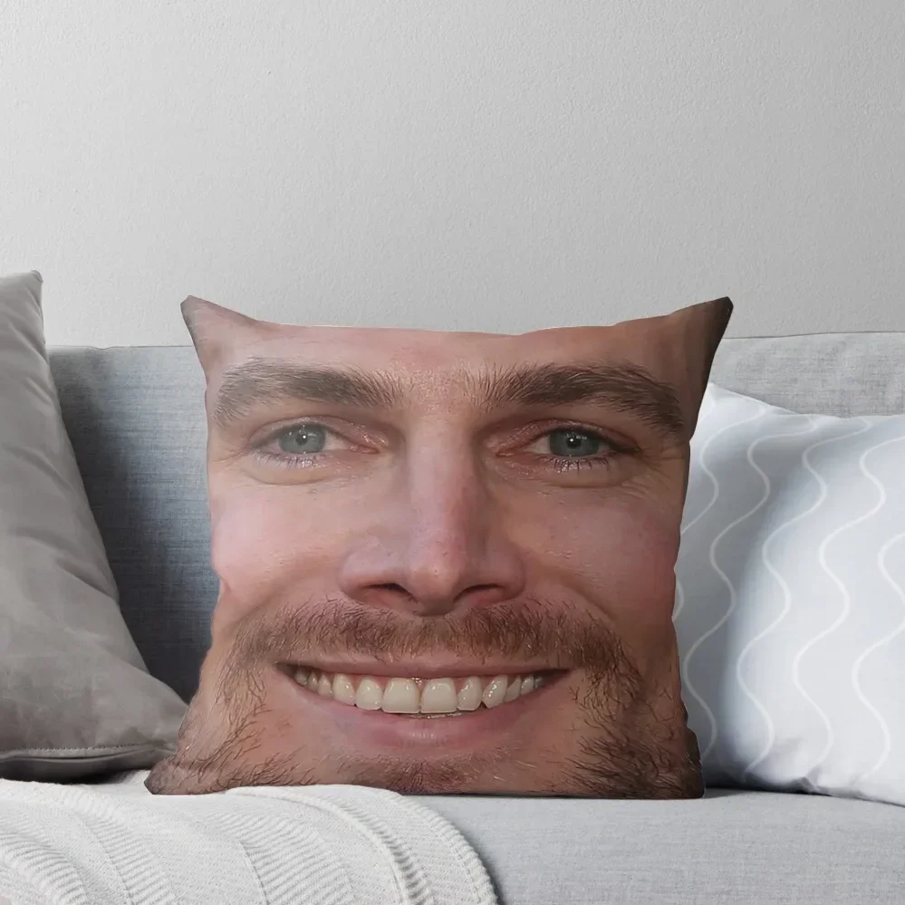 Stephen Amell Face Throw Pillow New year Pillowcases For Pillows Pillow