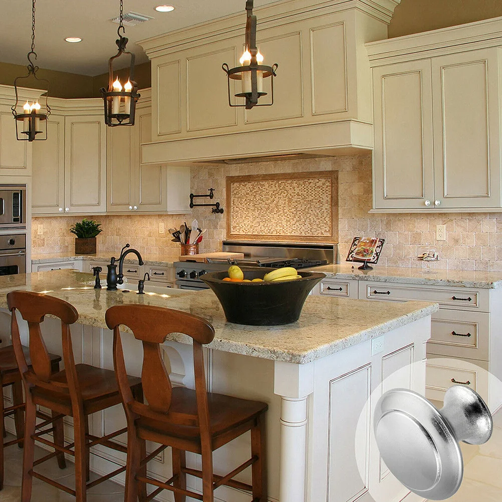 

20Pcs Stainless Steel Cabinet Pulls Drawer Knobs Round Handles Durable Furniture Hardware Stylish Design Cabinet Knob