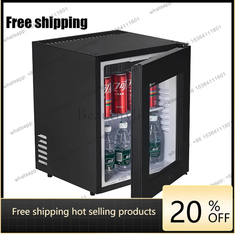 YJ DT-30CG Heat Pipe Mini Refrigerator With Lock Small Cooling Cooler For Hotel Guesthouse Guest Room Minibar Storage