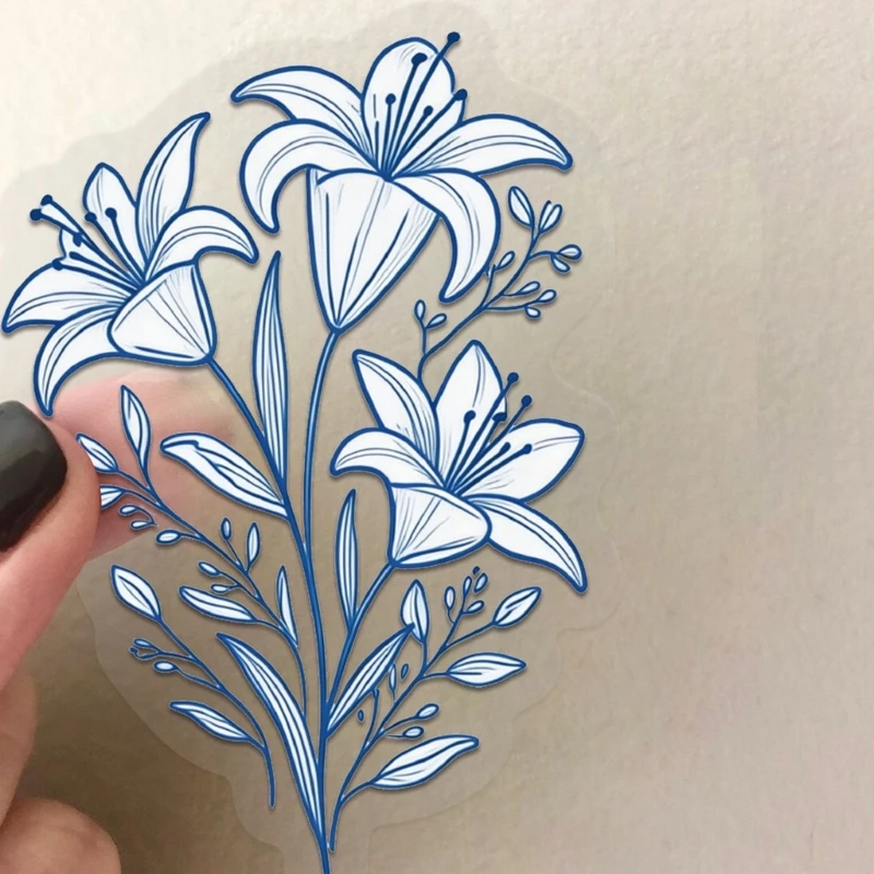 Mixed Size Flower Sticker for Flat Item DIY Craft Styling Use Daily 