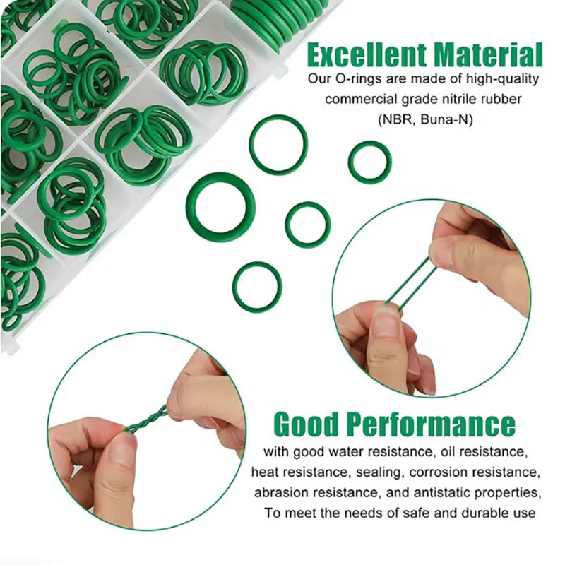 530 pezzi O-tipo anello di tenuta in gomma condizionata automobilistica compressione sigillo confidenziale manutenzione accessori in gomma