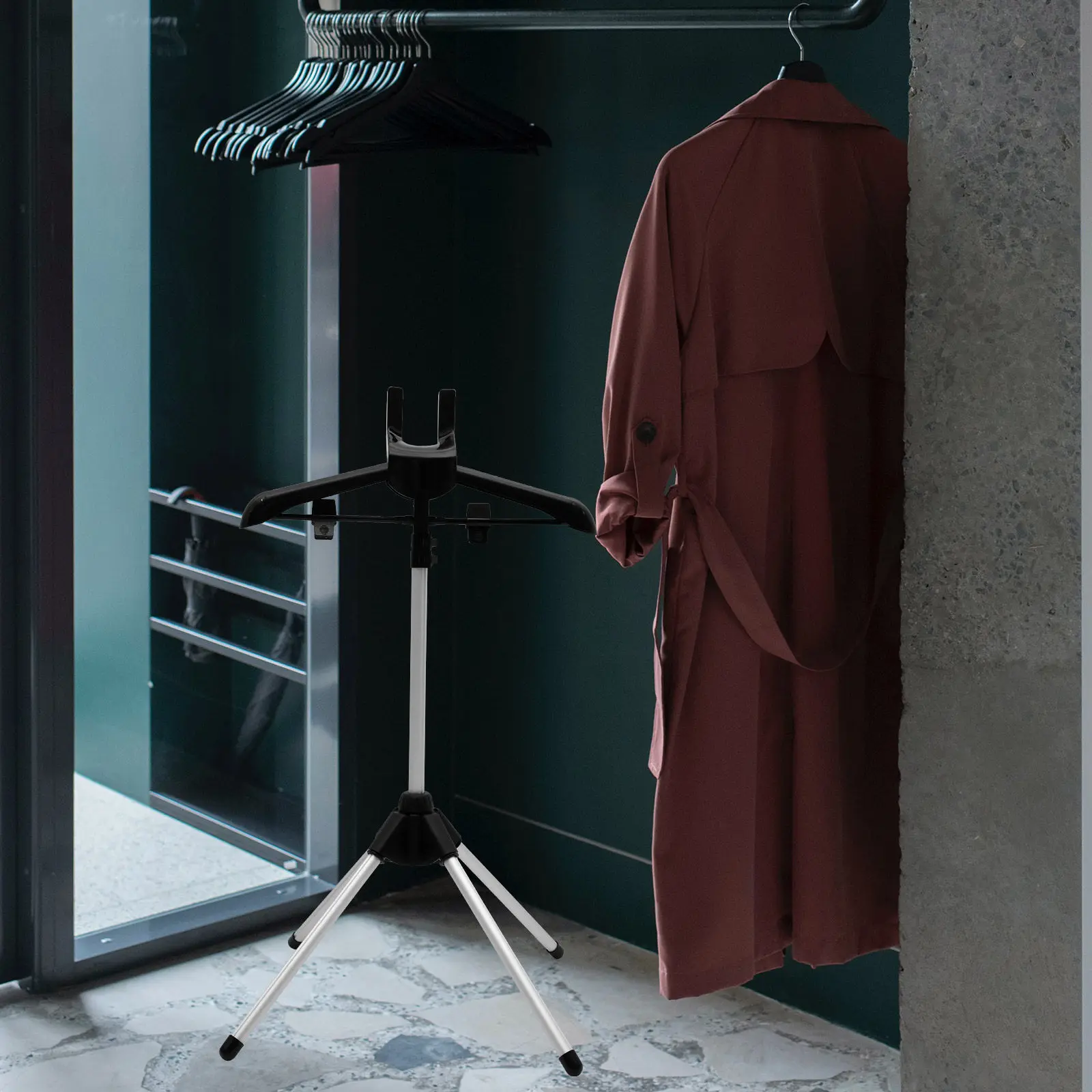 

Набор: Паровая вешалка-отпариватель для одежды, складная регулируемая подставка для сушки белья, легкая, с защитной перчаткой для глажки паром