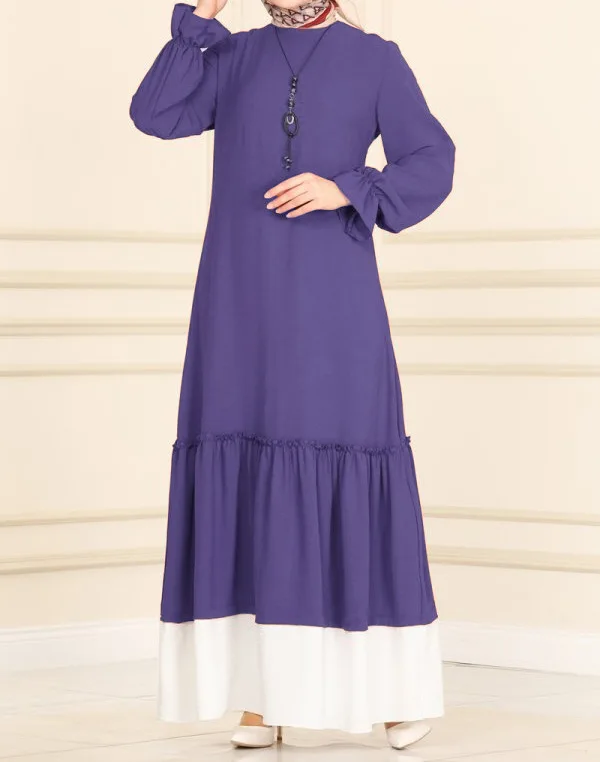 Islam Abaya Herbst frauen Kleid Nahen Osten Arabischen Mode Langarm Frische Und Süße Roben Neue Casual Lose Muslimischen Weibliche