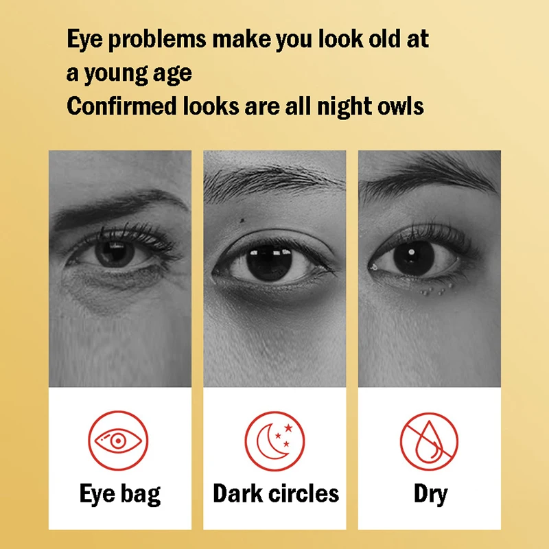60 قطعة/صندوق الذهب كريستال الكولاجين قناع عين مكافحة الهالات السوداء إزالة أكياس العين ترطيب الكافيار لصقات عين عيون العناية بالبشرة