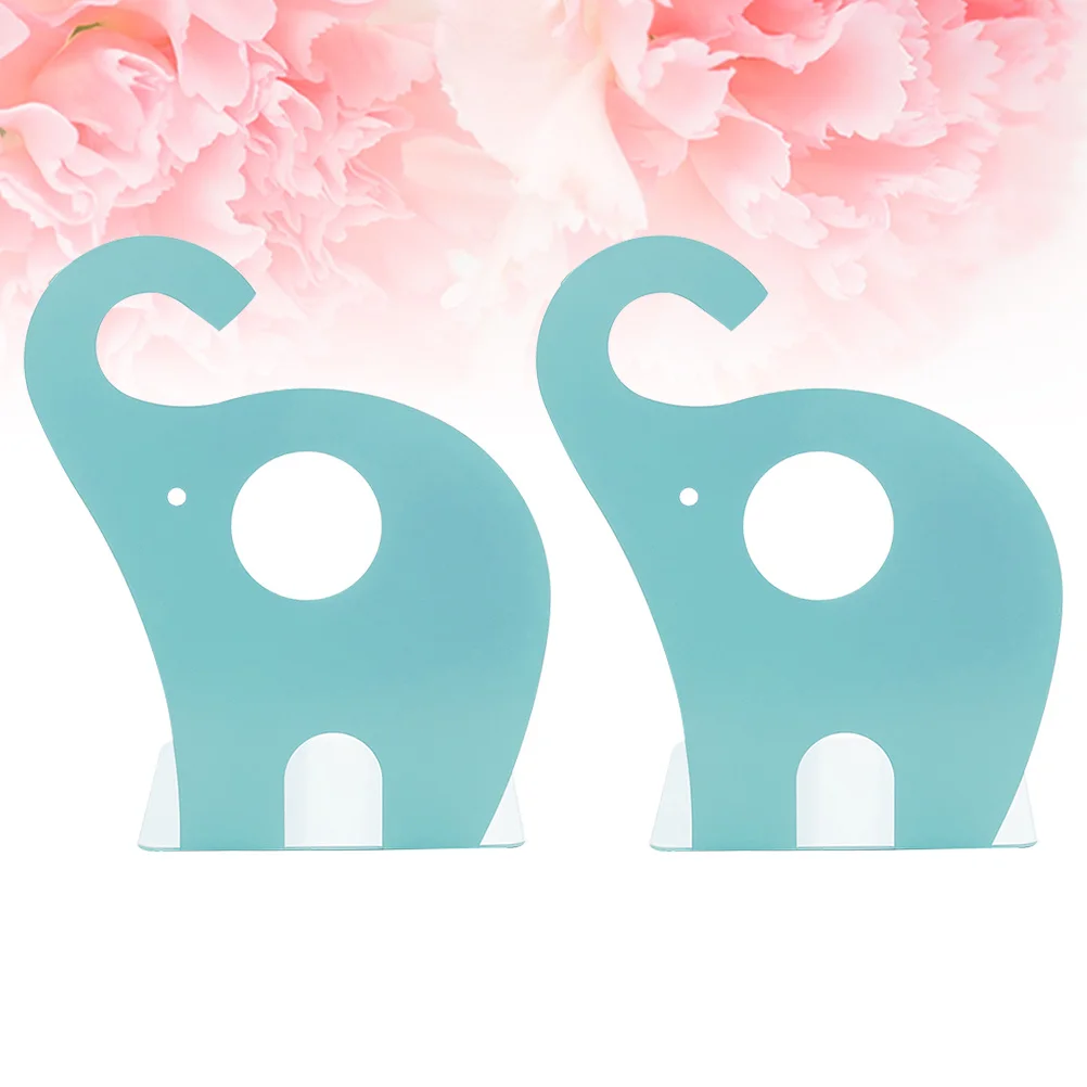 زوج واحد من حامل منظم بحافة ناعمة وحامل كتب للمنزل والمكتب وغرفة الدراسة ومنظم كتاب معدني على البحيرة يدعم اللون الأزرق