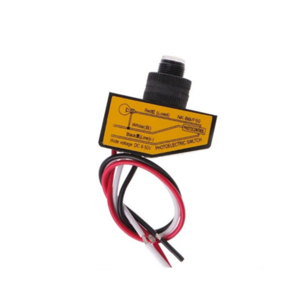 1 szt. Przełącznik fotoelektryczny NK-BB/F50 mały rozmiar 12V 24V 36V 48V przeciwzakłóceniowy eksport trójprzewodowy System DC8V-50V