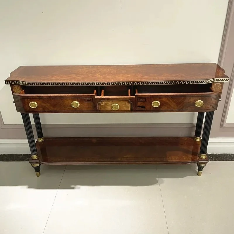 JJD06 British Sofa Back Several Porch Cabinets Foyer Cabinets Mahogany, Inlaid With Decorative Cabinets