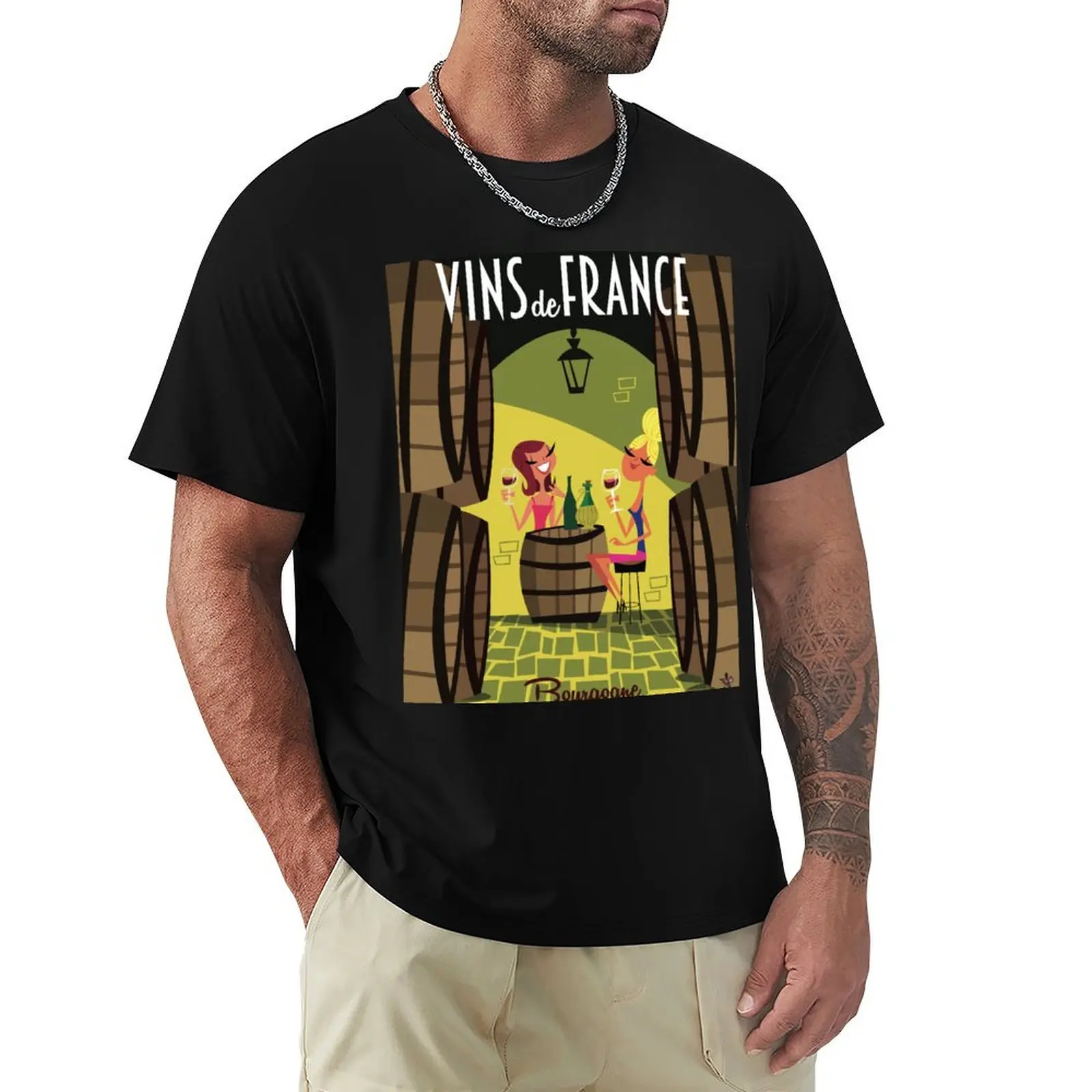

Vins de France Bourgogne poster T-Shirt cute tops anime stuff cheap stuff customizeds funny t shirts for men