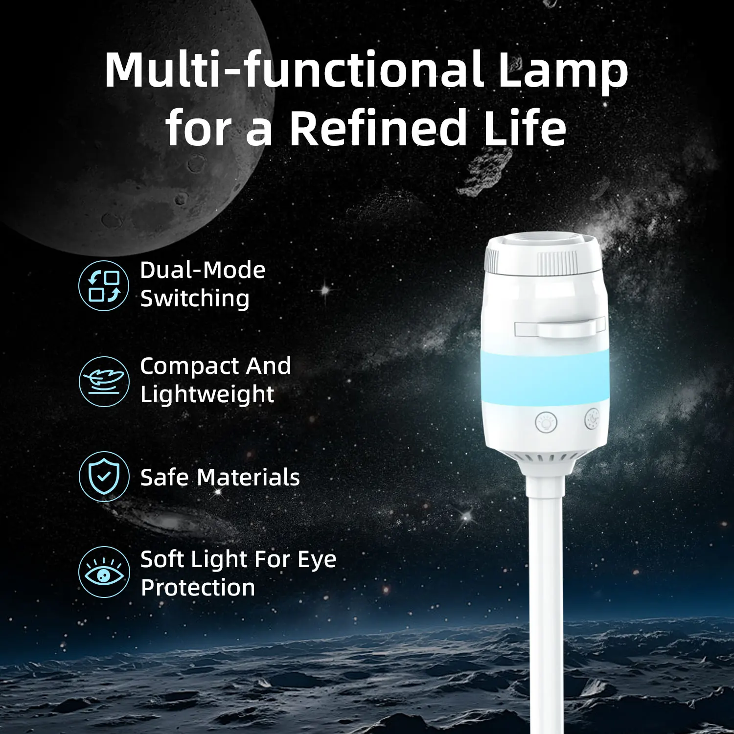 New Atmosphere Projection 2-in-1USB Light Car Ambient Light Large Range Projection Multiple Scenes Adjustable Focus Distance Nig