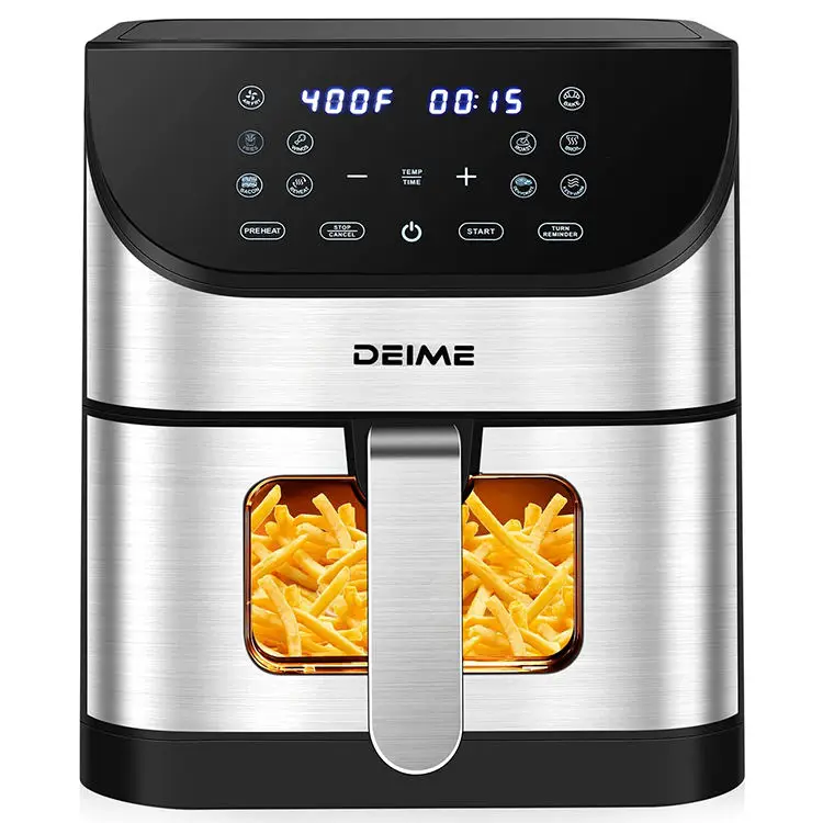 

2026 New Model Multi-functionalNew Model 8L 6.5L Air Fryer Stainless Steel Panel Digital Air Fryer With Visible Window