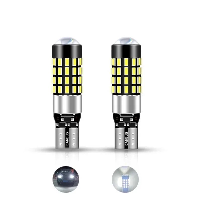 2PCS High Quality Canbus T10 Led Lamp 12-60V 3014Chip Extreme Bright 54 SMD Chip Bulbs Car Parking Backup Reverse Wide Lights